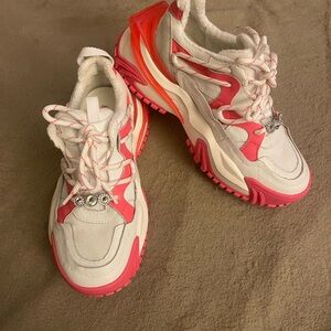 Gianni Bini Pink and White Women's Sneakers